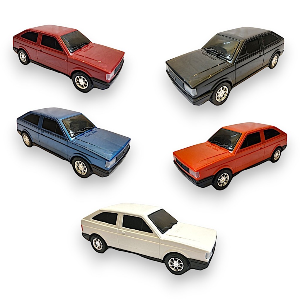 Kit 5 Carros Antigos Gol Cl Miniatura Brinquedo Coleção