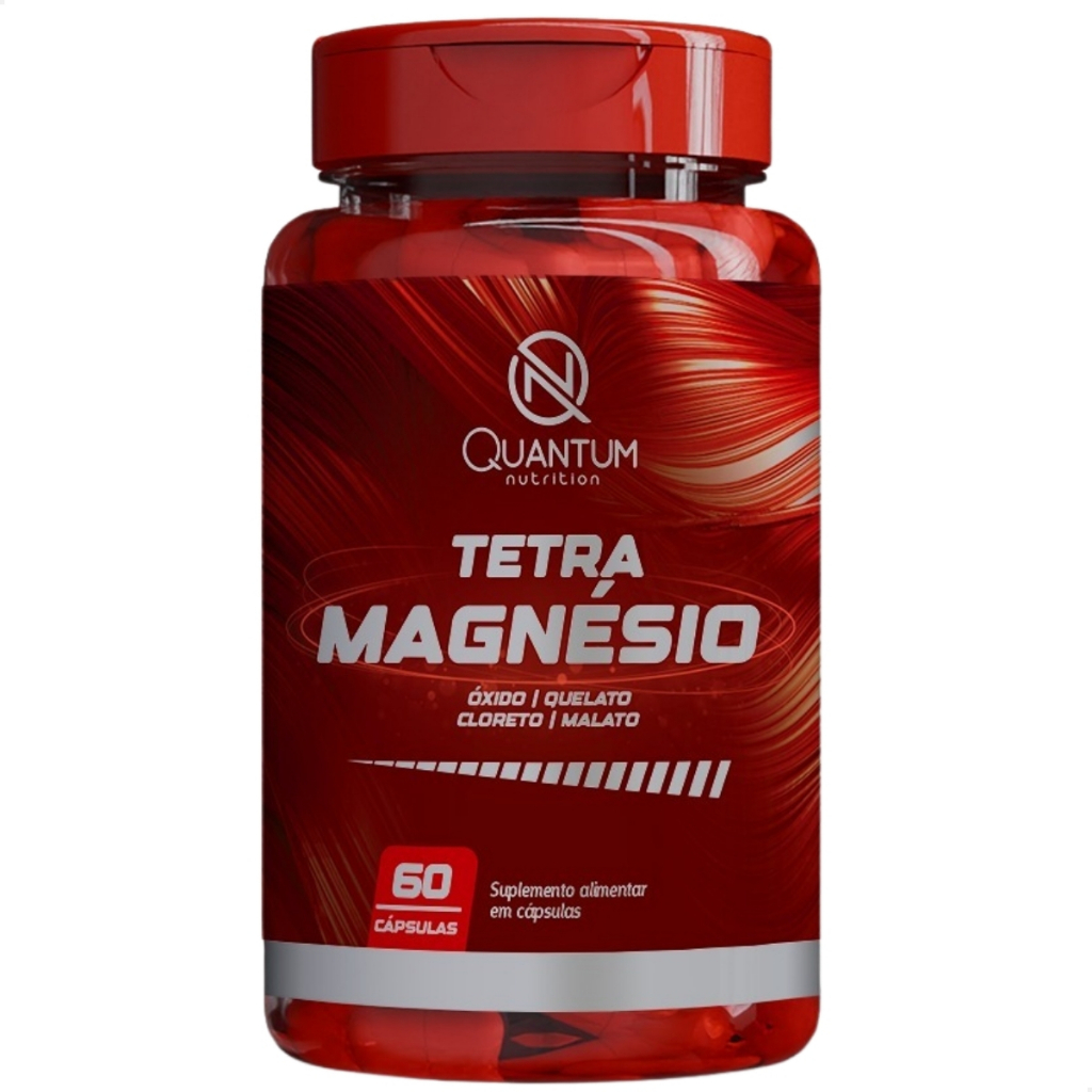 Tetra Magnésio 4 Em 1 - 60 Cápsulas  Quantum em Oferta na Shopee