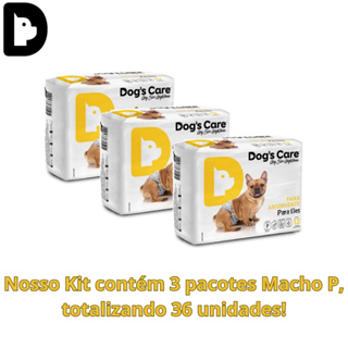 Kit Fralda Higiênica Descartável Para Cachorro Macho P 36unidades Pets em Oferta na Shopee