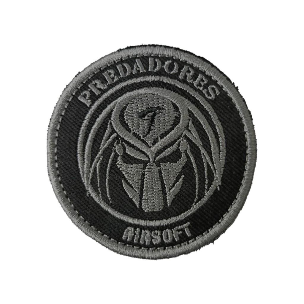 Patch Emblema Predadores Airsoft Bordado com Velcro Airsoft Paintball - Ponto Militar