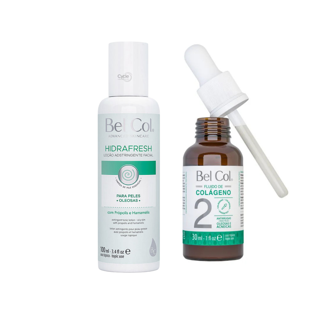 Bel Col Kit Fluido Colágeno 2 Loção Adstringente Hidrafresh