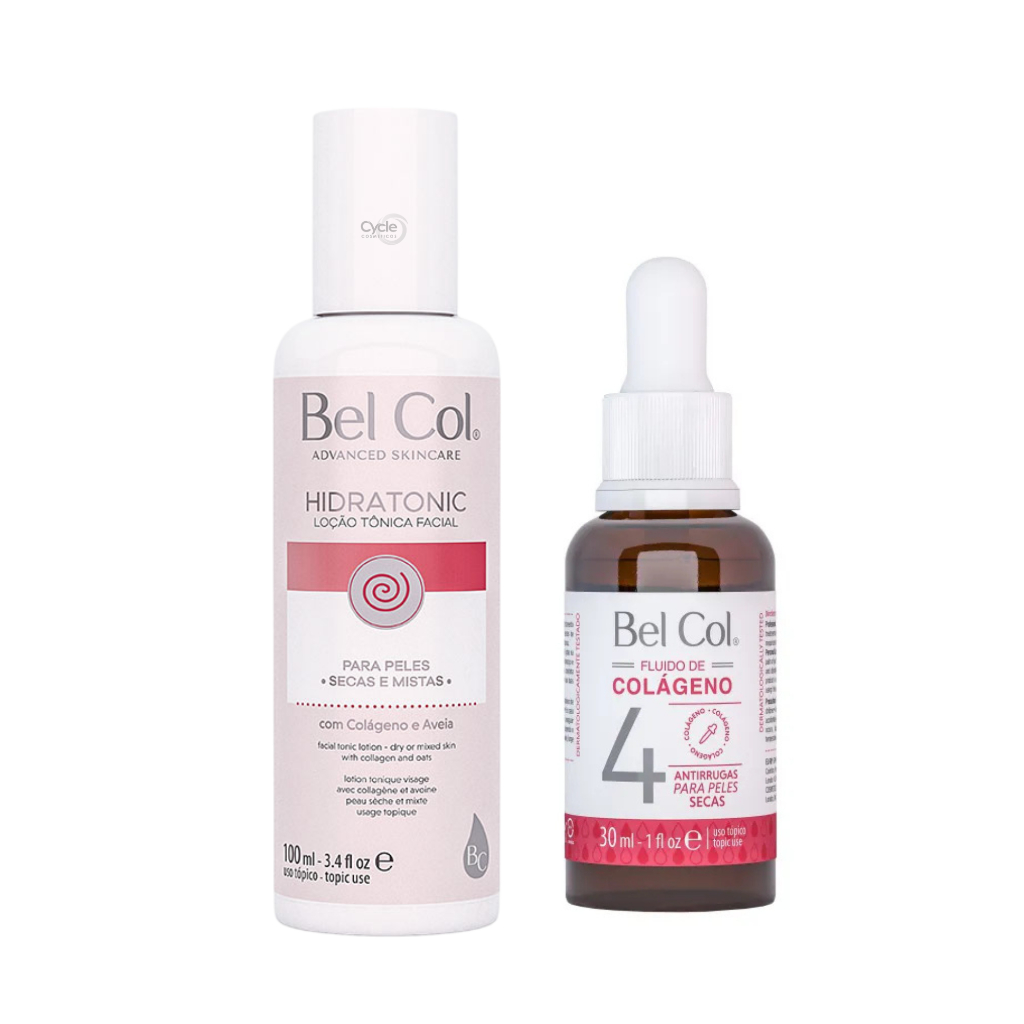 Bel Col Kit Fluido Colágeno 4 Loção Tônica Hidratonic