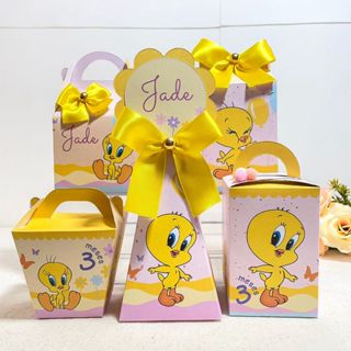 Caixinhas PiuPiu Baby Looney Tunes personalizadas aniversário festa infantil lembrancinha caixinha milk cone mesversario em Oferta na Shopee