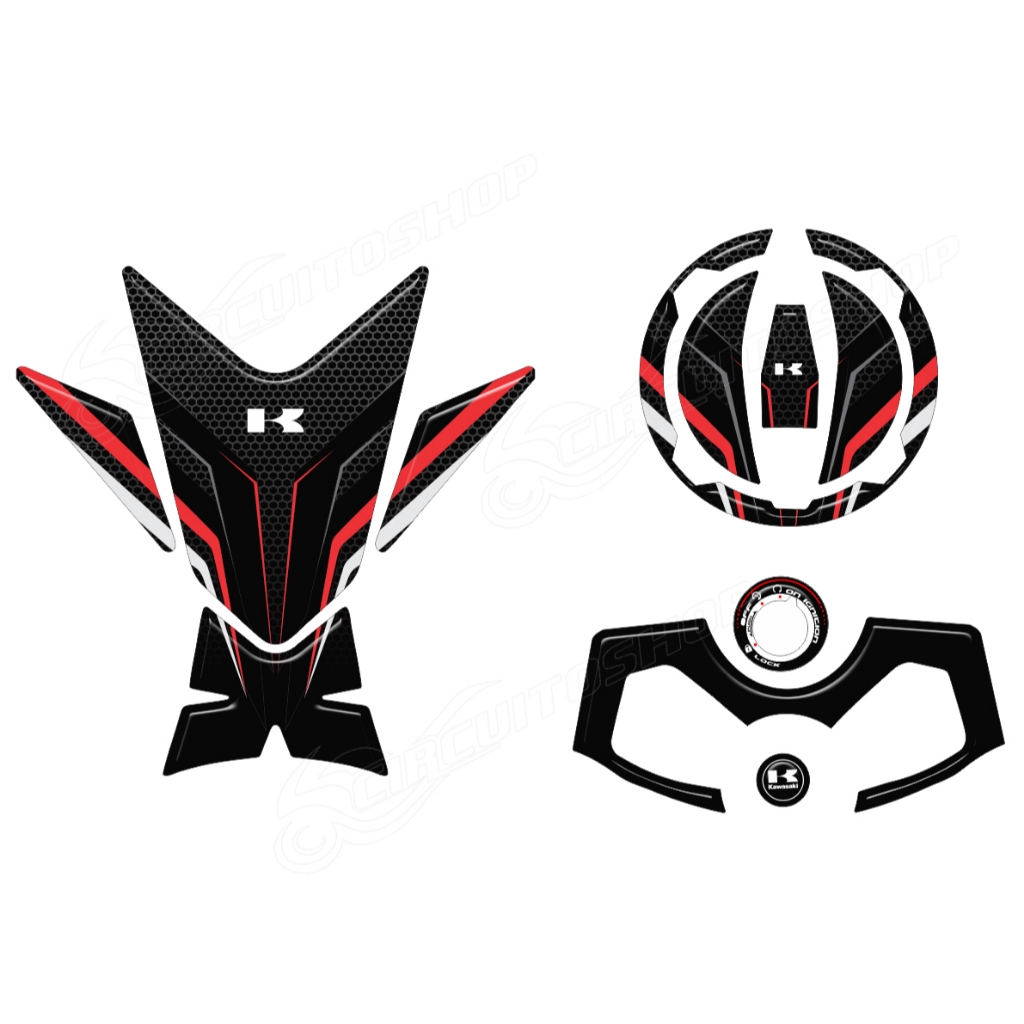 Adesivo 3d Tanque Bocal Mesa M02 Moto Ninja 500 Z 500