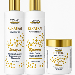 Cabelo emborrachado nunca mais: Kit Keratrat Reconstrução Profissional em Oferta na Shopee