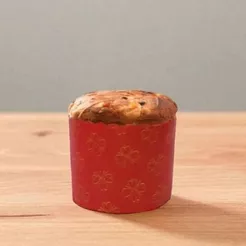 Forma Panetone 500g Vermelho Decorada com Trevos - 10 unidades