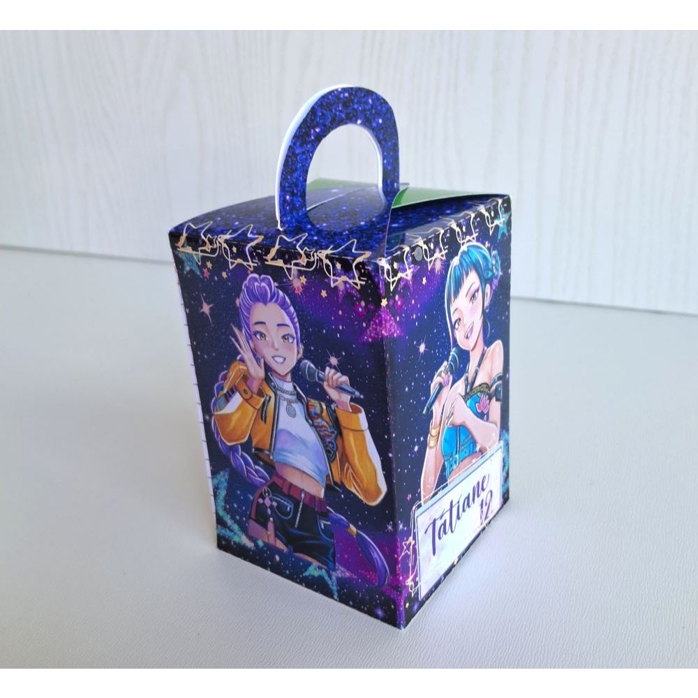 Caixa Cubo Personalizada Guerreiras K pop Huntrix | Lembrancinha de Festa | Aniversário