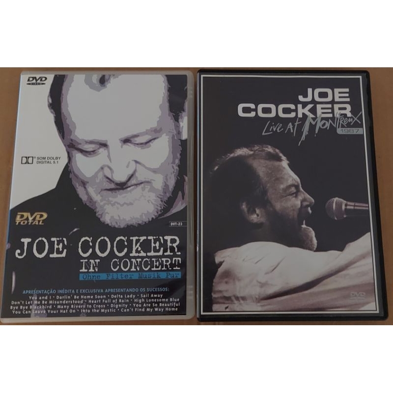 Joe Cocker in Concert e Live at Montreux 1987 DVDs Originais