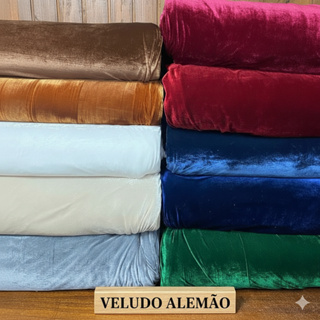 1 Metro Veludo Alemão Liso – Tecido Luxuoso para Estofados, Decoração, Artesanato e Moda em Oferta na Shopee