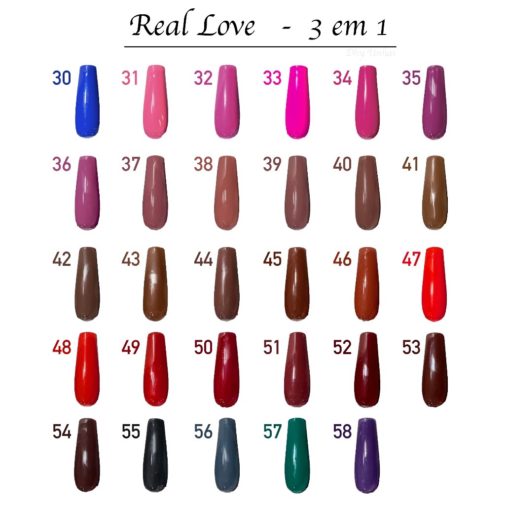 Detalhes do Esmalte em Gel 3 em 1 -Base/Esmalte/Top Coat - Real Love 5ml