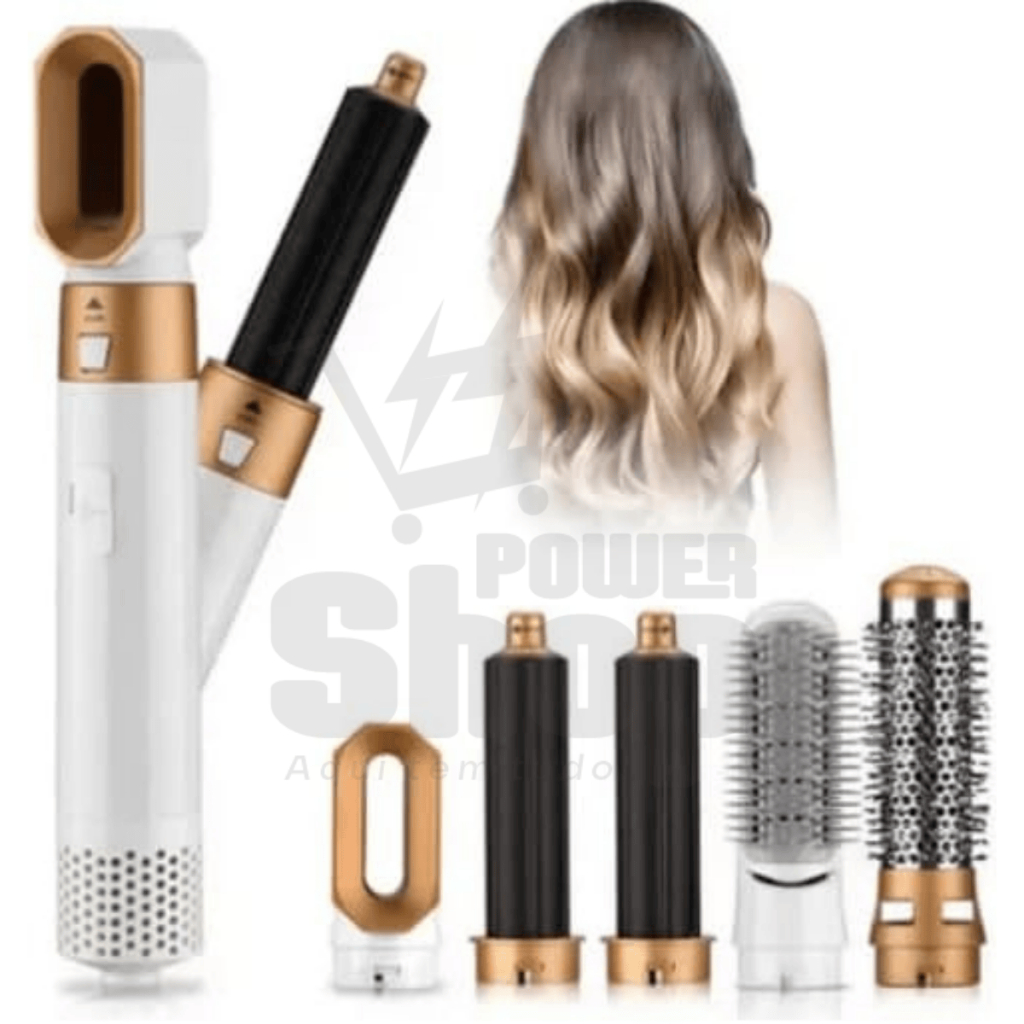 Escova 5 em 1 Secador, Pente, Modelador, Aumenta volume Profissional