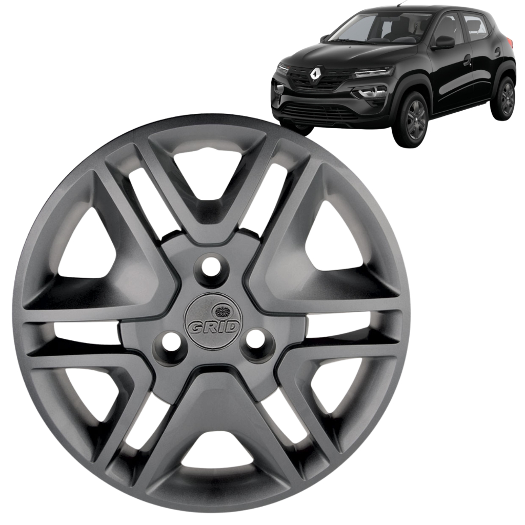 Calota do Kwid 2018 a 2021 Aro 14 COM emblema em Oferta na Shopee