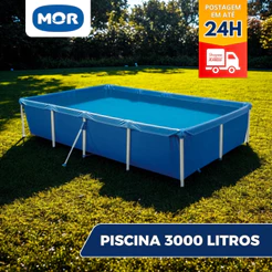 Piscina Retangular 3000 Litros Estruturada Mor