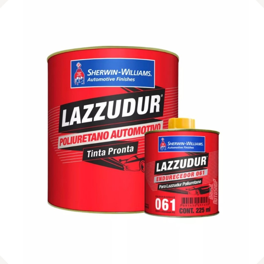 Tinta Automotiva PU Lazzudur 675ml Catalisador Endurecedor 061 225ml Sherwin Willians - Cores em Oferta na Shopee