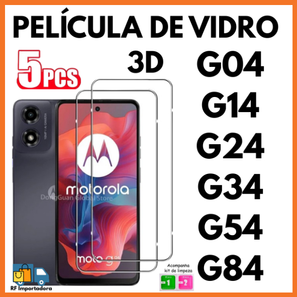 Película De Vidro 3D Temperado Para Moto G04 G14 G24 G34 G54 G84 em Oferta na Shopee