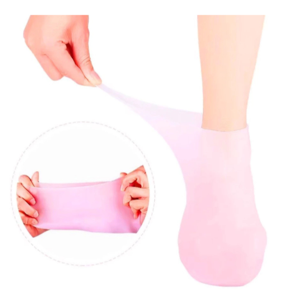 Meias De Silicone Para O Cuidado Dos Pés Gel Hidratante Ant i- Rachaduras Removedor De Pele Morta em Oferta na Shopee