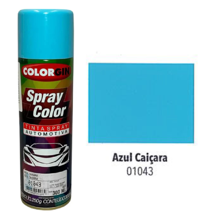 TINTA SPRAY AUTOMOTIVA AZUL CAICARA COLORGIN 300ML