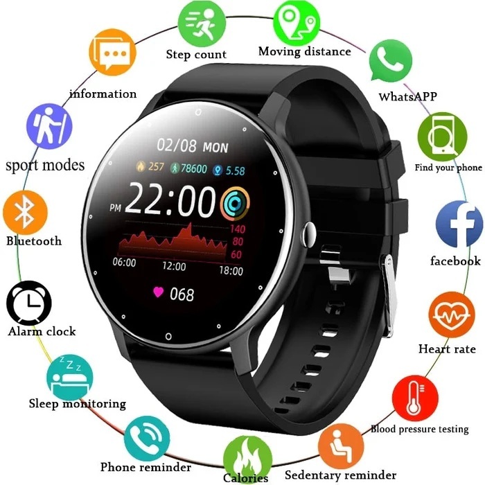 Relógio Inteligente Smartwatch 44mm My Watch I Fit IP67 Bluetooth 4.0 Haiz HZ-ZL02D