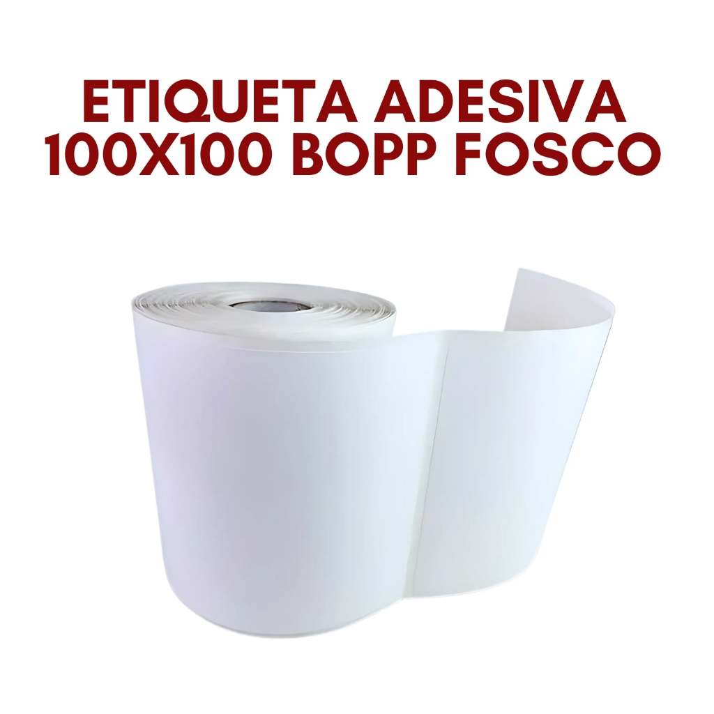 1 Rolo de Etiquetas 100x100 Mm BOPP FOSCO