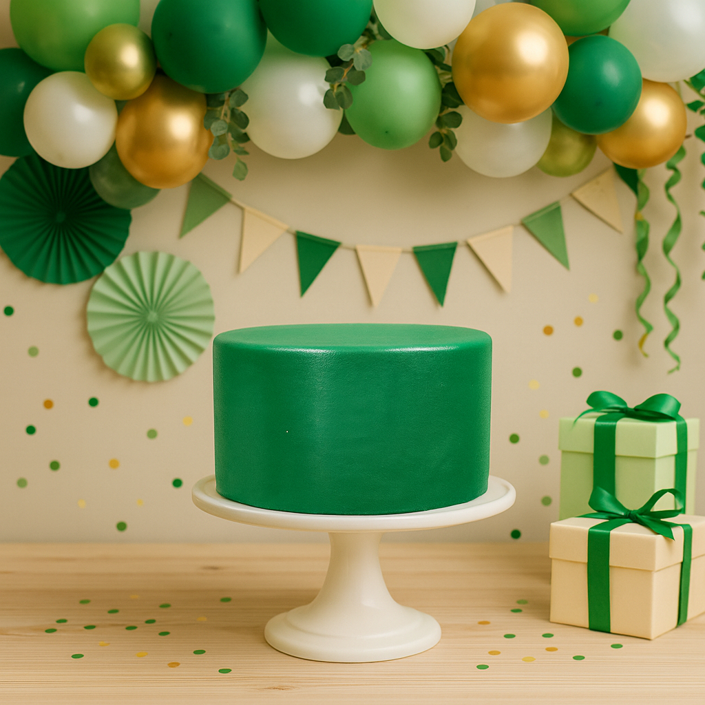 Bolo Fake Isopor Encapado Eva Verde Bandeira 20x10 Cm em Oferta na Shopee