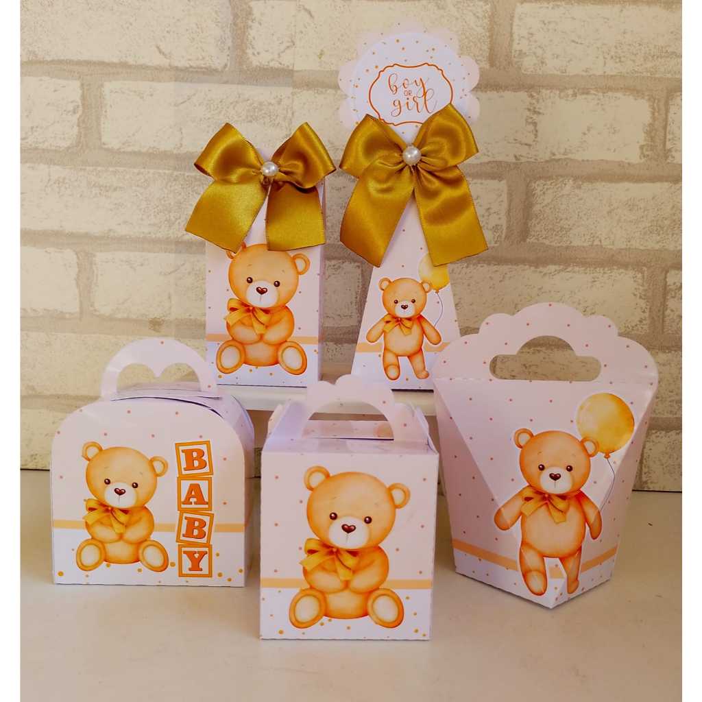 KIT Festas CHÀ REVELAÇÂO Caixinhas Personalizadas Lembrancinhas Para festas PEGUE E MONTE