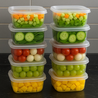 Kit Potes Marmita Fitness 350ml Livre de BPA Freezer E Micro-ondas Retangular Alimentos Frutas em Oferta na Shopee