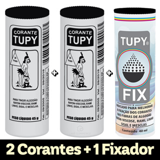 Kit 2 Corantes Tupy Algodão + 1 Fixador Tupy Disponível Todas Cores Para Tingir Roupas Com Qualidade em Oferta na Shopee