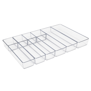 Kit 10 Organizadores Acrílico Transparente Empilhável Modular para Gavetas, Geladeiras Organização em Oferta na Shopee