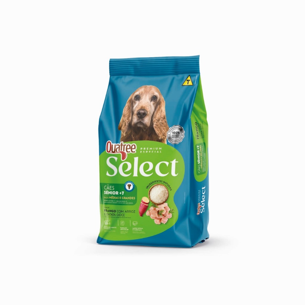 Ração Quatree Select Sênior Raças Médias e Grandes 15kg em Oferta na Shopee
