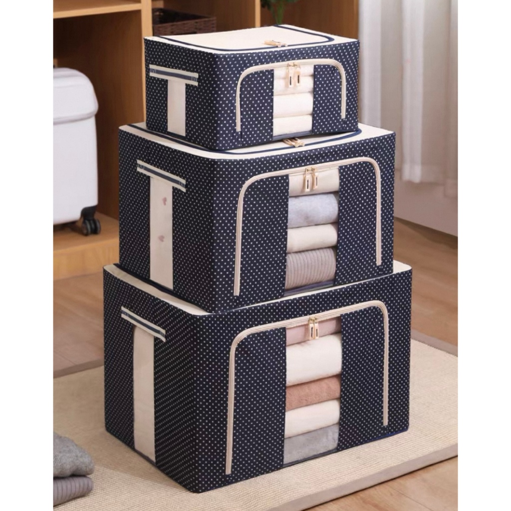 Caixa Organizadora de Tecido Oxford Dobrável - Armazenamento para Casa, Quarto e Mudança, 3 TAMANHO em Oferta na Shopee