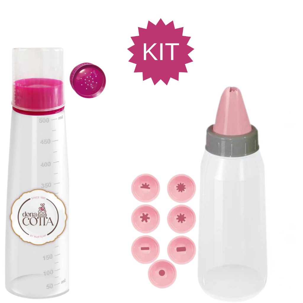 Kit 1 Bisnaga Decoradora  E 1 Bisnaga Regadora Bolo Massas em Oferta na Shopee