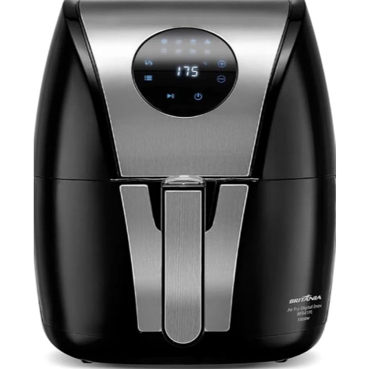 Fritadeira Air Fryer Britânia 5L Antiaderente Digital Inox BFR41PI 1500W