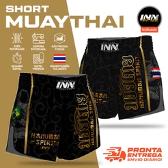 Short Bermuda Muay Thai Hanuman Spirit Inn Fight Unissex