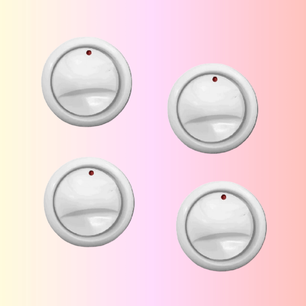 Botão Manípulo Fogão Dako Magister Cano Longo Branco ( jg c / 4 pçs) 4 bocas Rosa Maria