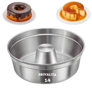 Forma N 14 Bolo Pudim padaria redonda com furo