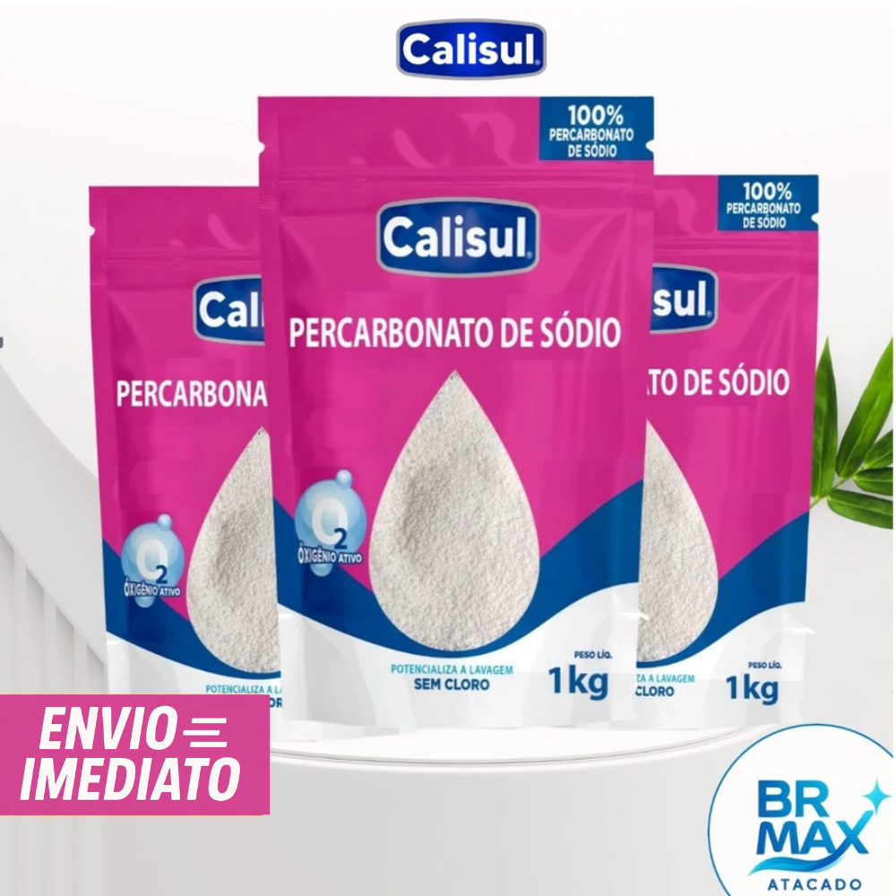 Alvejante Percarbonato 99% -  Tira Manchas Roupas Brancas e Coloridas - Granulado - 500G/1KG/2KG