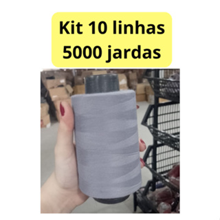 Kit 10 Linhas COR CINZA 057 5000 mil jardas para costura em Oferta na Shopee