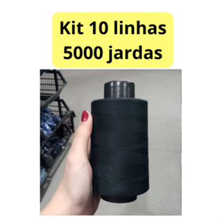 Kit 10 Linhas COR PRETO 240 5000 mil jardas para costura em Oferta na Shopee