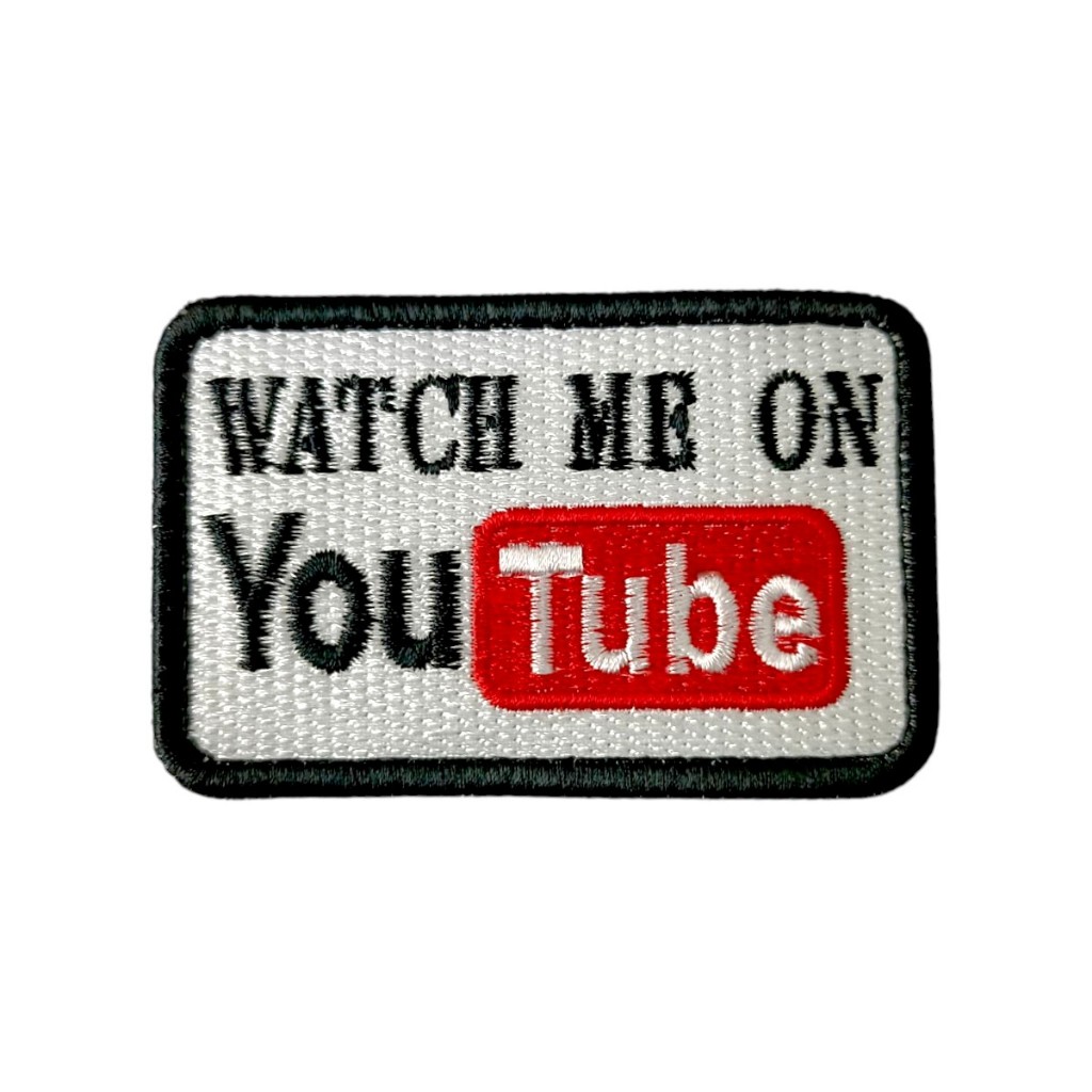 Patch Emblema Watch Me On YouTube Bordado com Velcro Airsoft Paintball - Ponto Militar