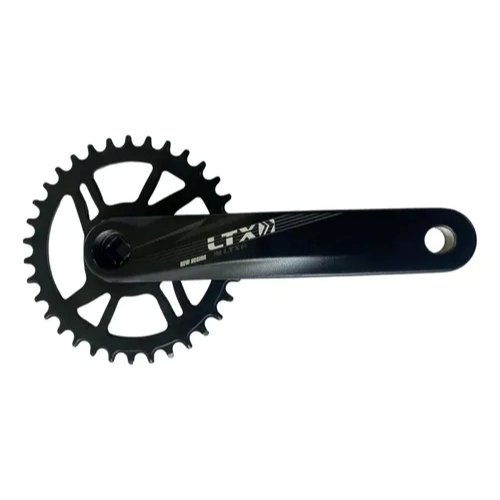 Pedivela LTX Single Coroa 34D Alumínio MTB Ponta Quadrada 7v a 12v Preto
