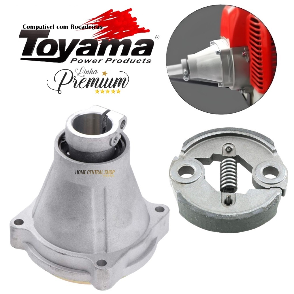Kit Embreagem + Tambor 9 Estrias 28mm P/ Roçadeira Toyama Tbc 43 - Tbc 52 - Tbc 63 - Rt 43l