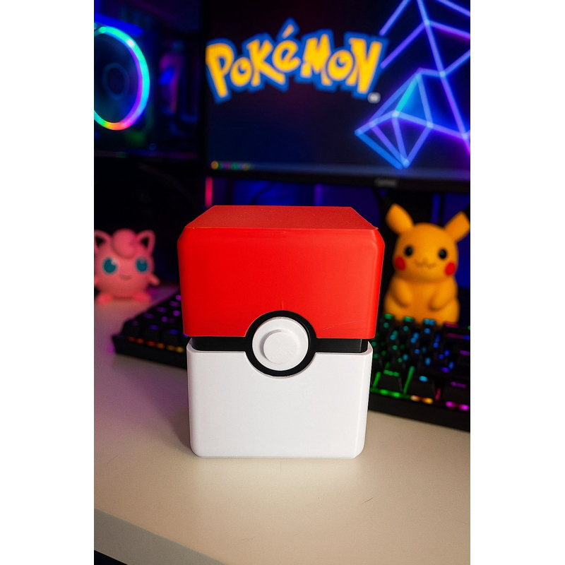 Caixa Porta Cartas Pokémon - Deck Box – Estilo Pokébola