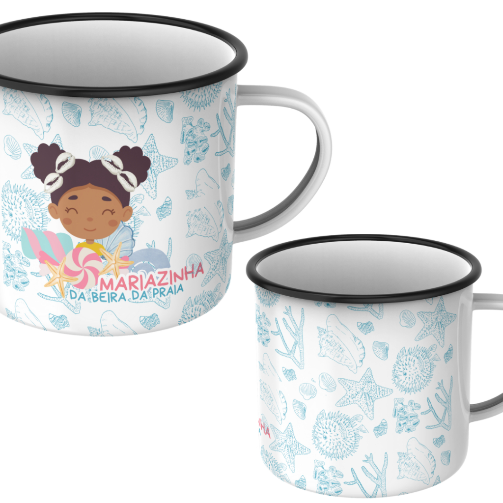 Caneca Esmaltada/Agata 300ml - Erê de Yemanja