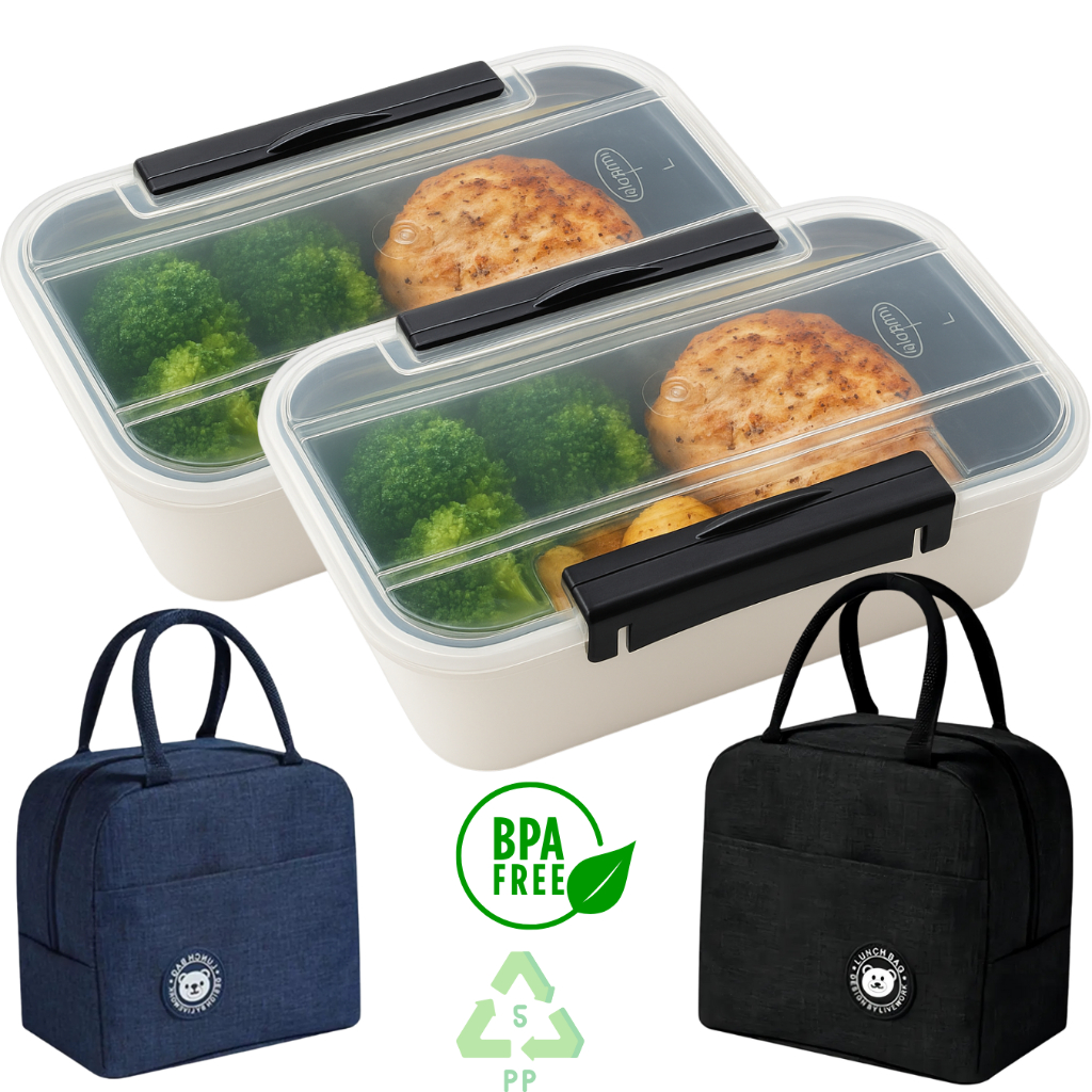 Pote Marmita Plástica 780ml com Travas de Segurança Fitness Trabalho Escola Faculdade C/ Bolsa em Oferta na Shopee