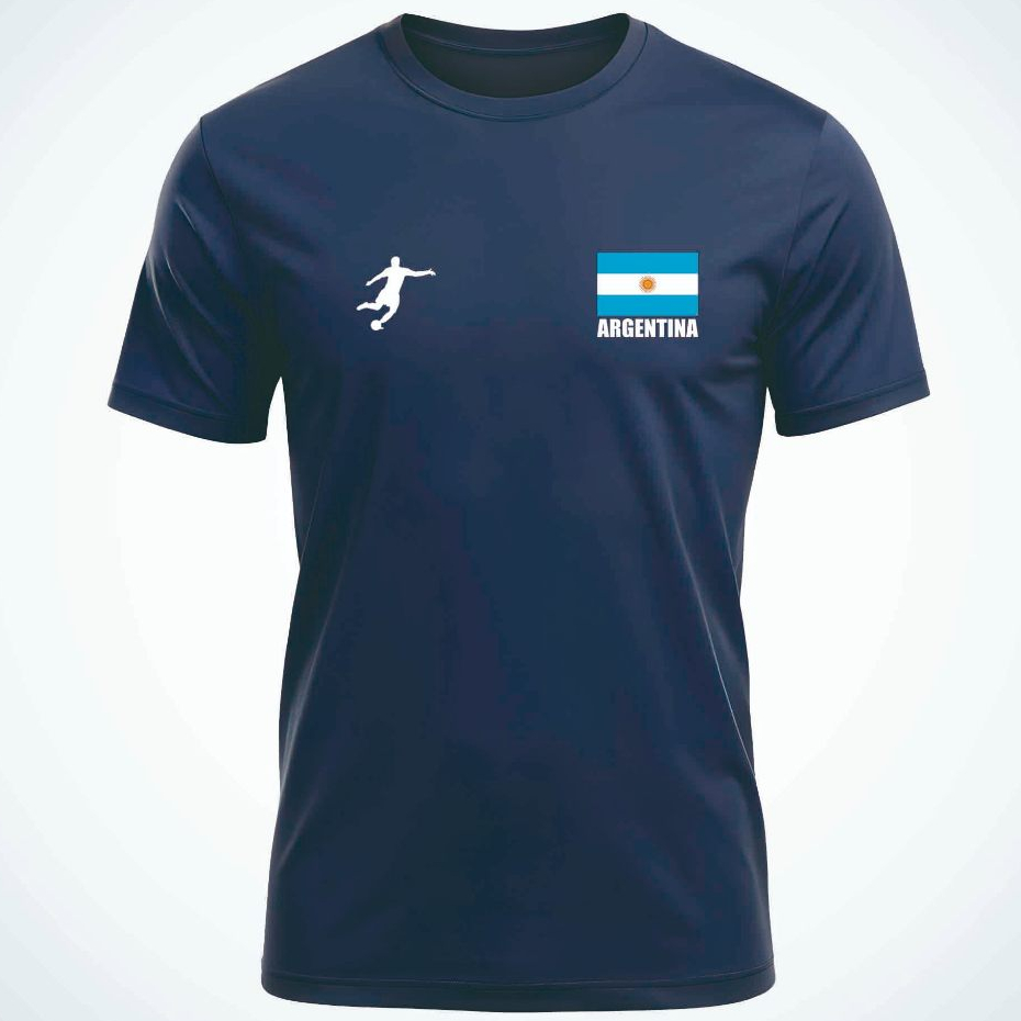 Camiseta Algodão Masculina Unissex Esportes Corrida Argentina