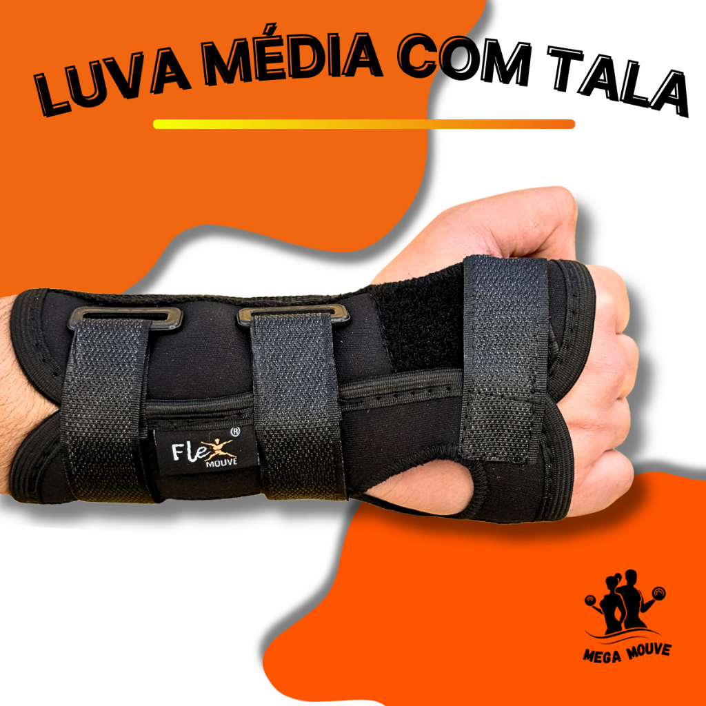 Munhequeira Órtese Tala Média Bilateral Estabilizadora Para Ambas as Mãos