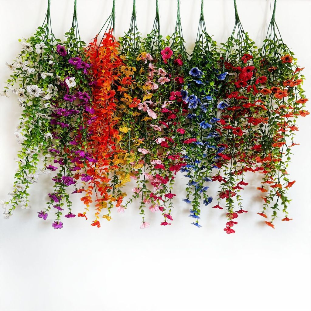 Planta Pendurada Com Flores Coloridas Plantas Pendentes Para Decoração 75cm - FL7703 em Oferta na Shopee