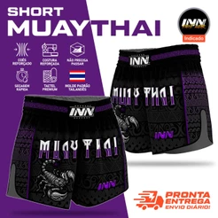 Short Bermuda Muay Thai Scorpion Thai Inn Fight Tailandês Unissex