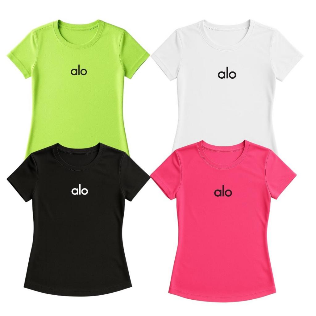 Combo 4 Peças Dry Fit Feminina Yoga Poliéster Baby Look Caimento Perfeito Academia Caminhada