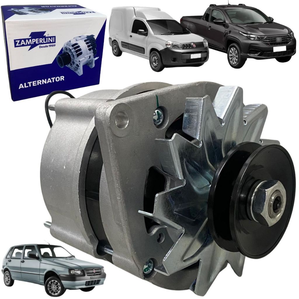 Alternador 55a 12v Para Fiat Elba 147 Uno Mille Pick-up Fiorino 1.0 1.3 1.5 1976 Até 1994 em Oferta na Shopee
